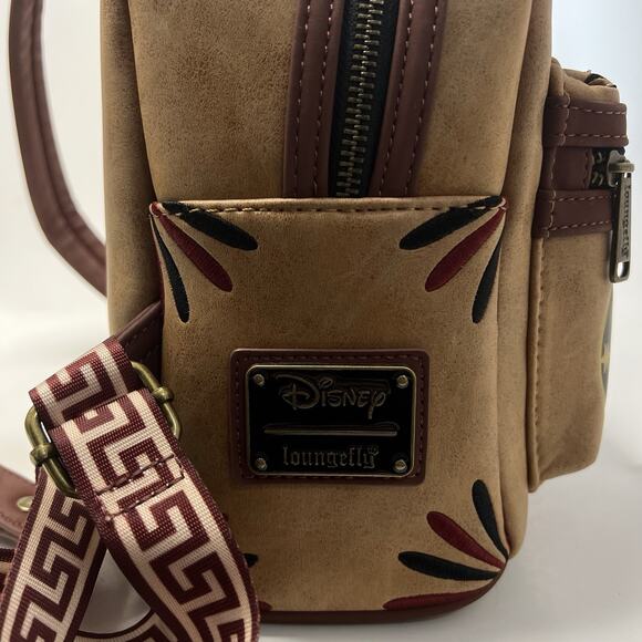 Loungefly Disney Hero Hercules Muses Mini Backpack Brown Tan Zero To Hero Bag - Picture 5 of 13